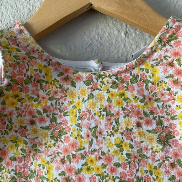 Janie and Jack Floral Top Girls Toddler 3 Ruffle Sleeve - Picture 3 of 9